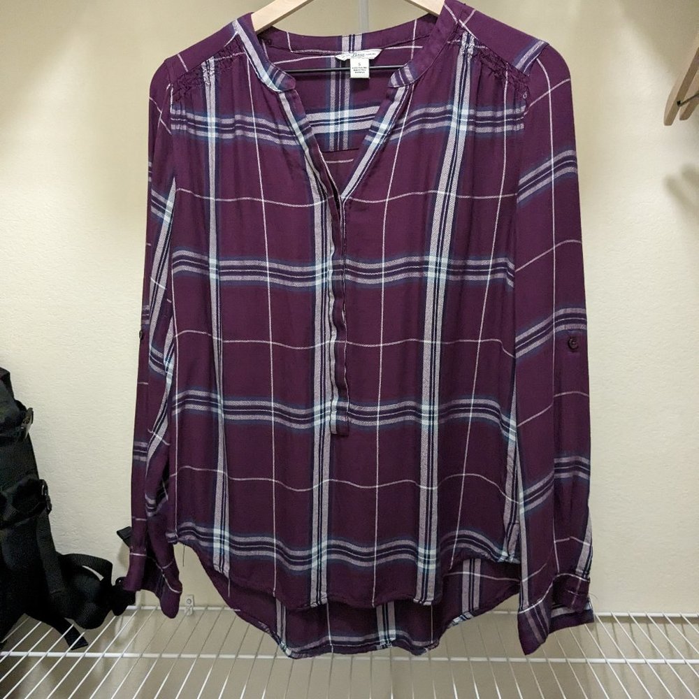 Purple Plaid Shirt